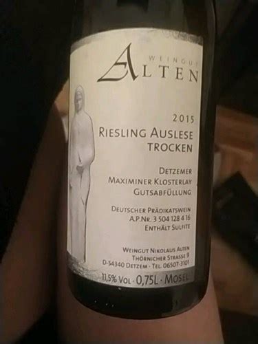 Weingut Alten Detzemer Maximiner Klosterlay Riesling Auslese Trocken