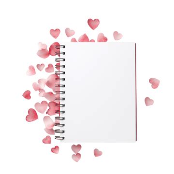 Notebook Mockup With Valentine Concept Love Mockup Valentine Mockup