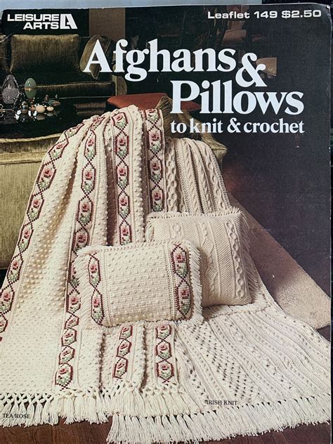 1 Vtg 1979 Leisure Arts Leaflet 149 Afghans And Pillows To Knit And Crochet Marion Ebay In 2022