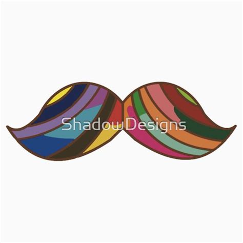 Colorful Mustache Stickers By Shadowdesigns Redbubble