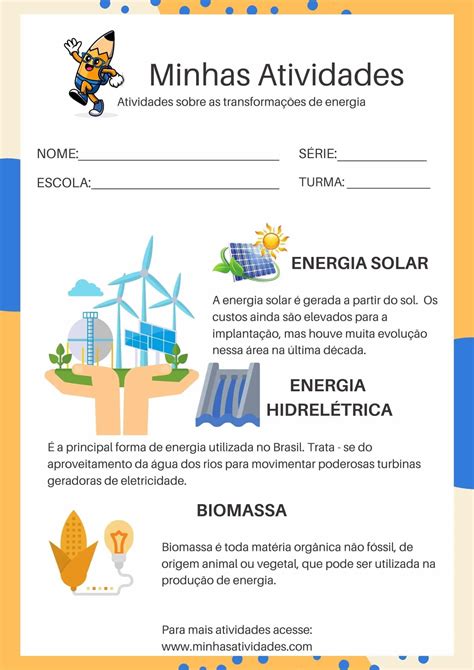 Atividades Sobre Tipos De Energia 8 Ano Image To U