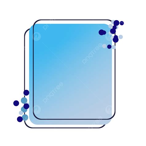 Square Frame In Blue Color Blue Text Box Element Decorations Text