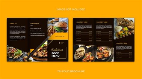 Premium Vector Restaurant And Food Menu Trifold Brochure Template Design