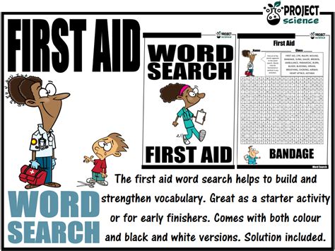 First Aid Word Search Teaching Resources