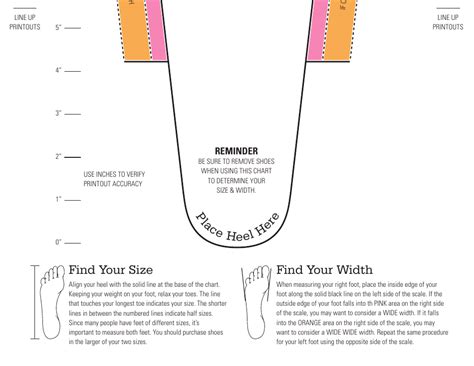 Womens Foot Sizing Chart Naturalizer Download Printable Pdf