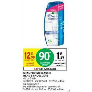 Anti crise fr Shampoing head shoulders chez Intermarché 12 04 23