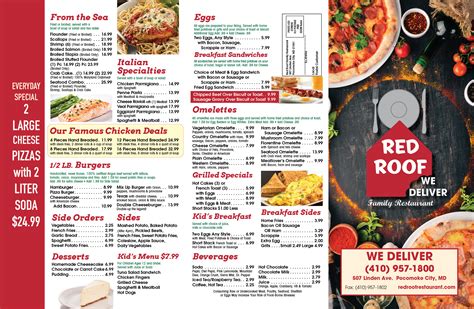 Menu - Red Roof Family Restaurant