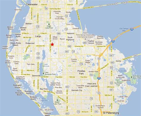 Pinellas County Road Map - Cities And Towns Map