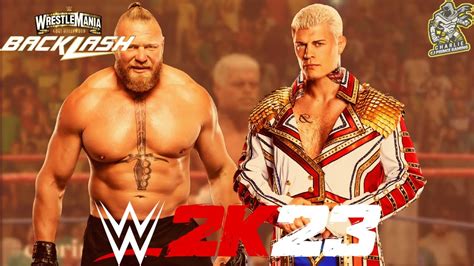 Cj Prince Playing Wwe 2k23 Cody Rhodes Vs Brock Lesnar Best Match Of