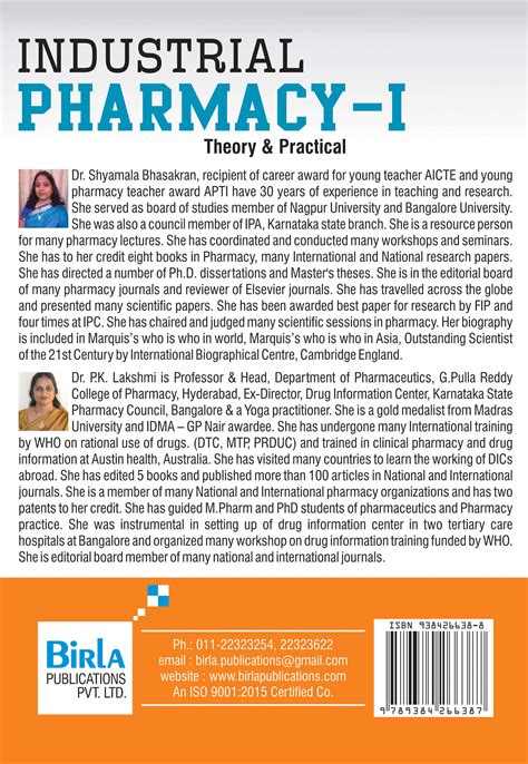 Industrial Pharmacy I Theory Practical Birla Publications Pvt Ltd