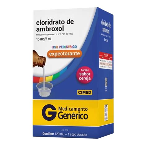 Cloridrato De Ambroxol Mg Xarope Pedi Trico Ml Gen Rico