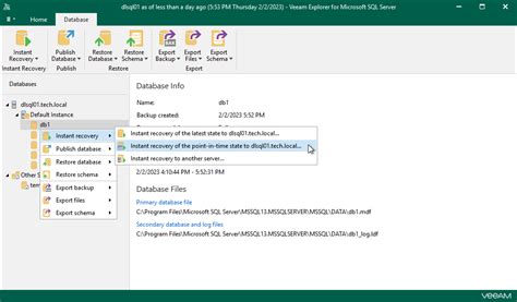 Step 1 Launch Instant Recovery Wizard Veeam Backup Explorers Guide