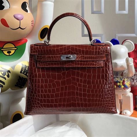 Hermes Kelly Cm Miel Shiny Porosus Crocodile Herm S Birkin