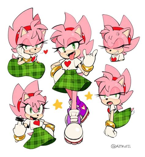 Kii ω on Twitter Furry art Amy the hedgehog Sonic and amy