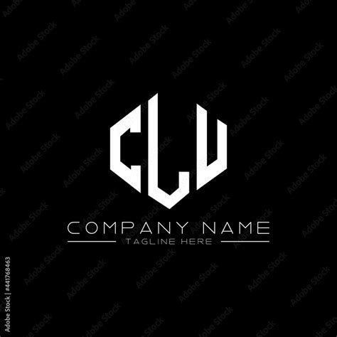 clu letter logo design  polygon shape clu polygon logo monogram