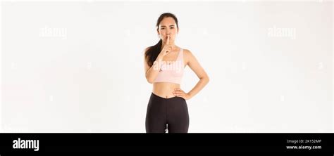 Sport Wellbeing And Active Lifestyle Concept Serious Asian Female Gym