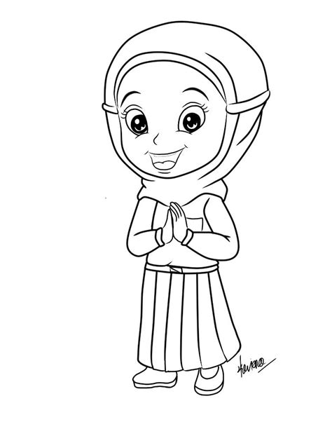 Mewarnai Gambar Anak Perempuan Kindergarten Worksheets Islam Album Quick Color Colour Card