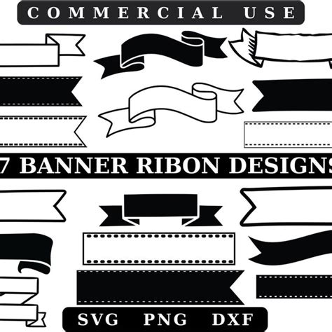 Red Vector Ribbon Banner Etsy