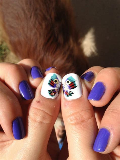 Pretty Butterfly Nail Art Designs