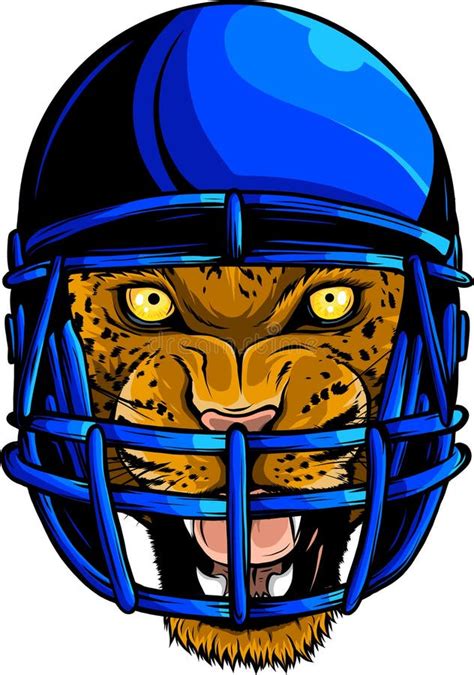 Jaguar Football Team Design With Mascot And Helmet Stock Vector