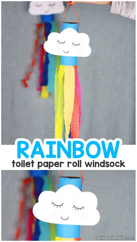 Rainbow Windsock Toilet Paper Roll Craft Easy Peasy And Fun