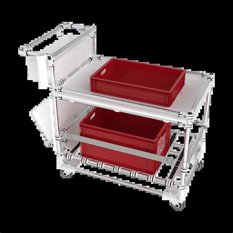 Fifo Trolley With Flanges And Compartment