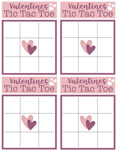 Tic Tac Toe Pieces Printable