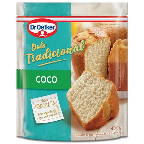 Dr Oetker Bolo Tradicional Sabor Coco Fácil Preparo Mistura Pronta