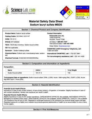 Sodium Sulfate Msds Fill Online Printable Fillable Blank Pdffiller