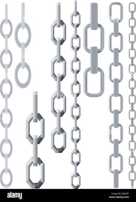 Vector Illustration Set Of Chains Stock Vector Image And Art Alamy