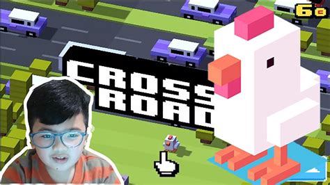 Crossy Road Gameplay Chicken Crossing The Street Game For Kids Youtube