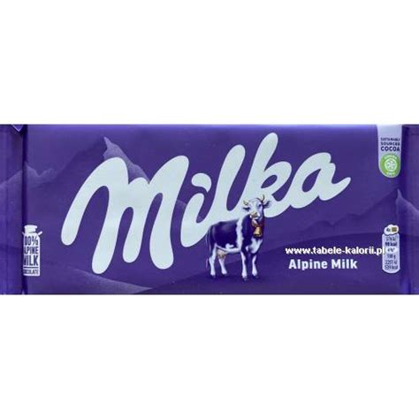 Ile Kcal Ma Czekolada Milka Alpine Milk 539 Kcal Milka Tabele Kalorii