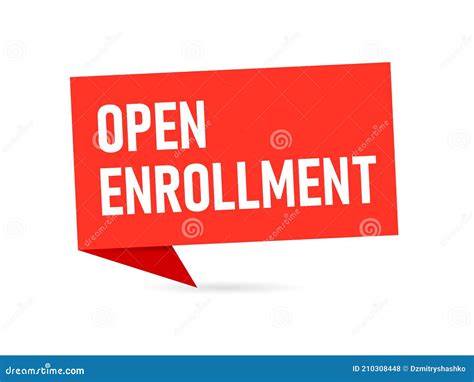 Open Enrollment Red Origami Banner Icon Clipart Image Stock Vector