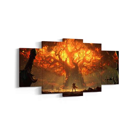 Battle For Azeroth Sylvanas Canvas Wall Art Sylvanas And The Burning