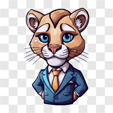 Descarga Elegante Gato De Dibujos Animados Con Traje Y Corbata Con Ojos