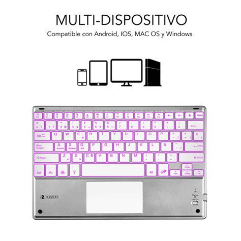 Teclados Para M Viles Tablets Teclado Tablet Subblim Smart Backlit Bt