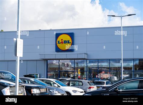 Exterior Signage of the Lidl supermarket in the Merry Hill Shopping ...