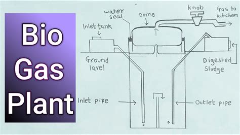 How To Draw Bio Gas Plant Diagram Step By Step Easily Youtube