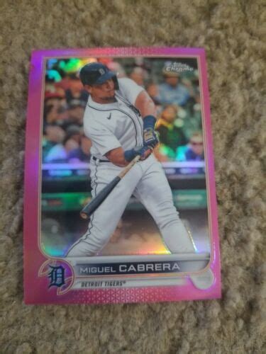 Miguel Cabrera Topps Chrome Card Detroit Tigers Pink