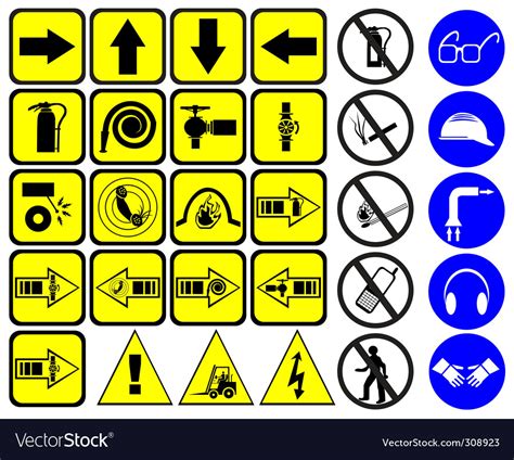 Safety Signs Royalty Free Vector Image VectorStock