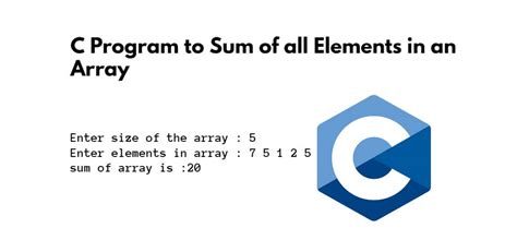 C Program To Sum Of All Elements In An Array Tuts Make