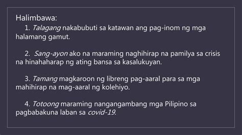 Angkop Na Pahayag Sa Pagbigay Ng Puna Ppt