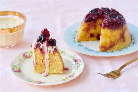 Cherry Bakewell Steamed Pudding Gemmas Bigger Bolder Baking