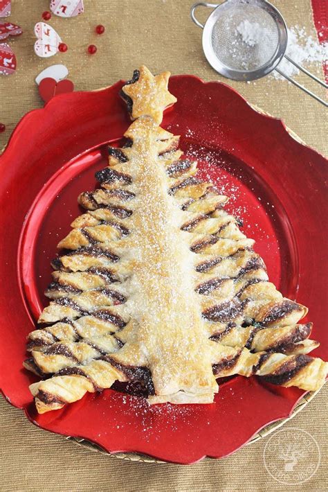 Árbol de Navidad de hojaldre y chocolate Receta paso a paso