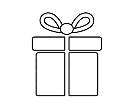 Gift Box Outline Svg Present Outline Svg Christmas Present Outline