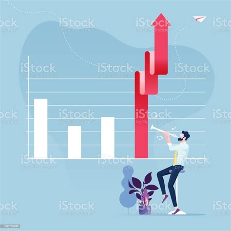 Business Growth Concept With Businessman Make Upward Arrow Graph Stock Illustration Download