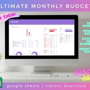 Monthly Budget Debt Payoff Financial Planner Savings Tracker