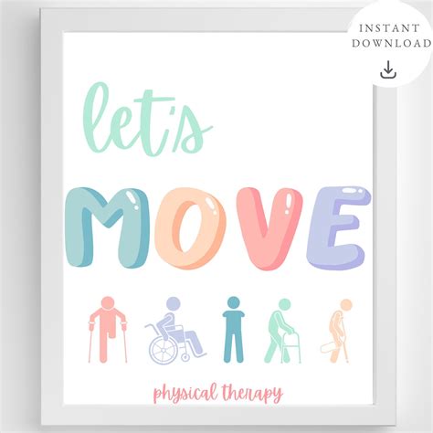 Physical Therapy Poster Physical Therapy Decor Physical Etsy