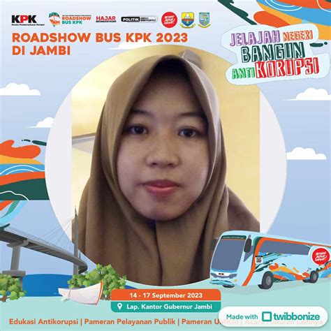 Roadshow Bus KPK 2023 Di Jambi SMAN 15 TANJUNG JABUNG BARAT