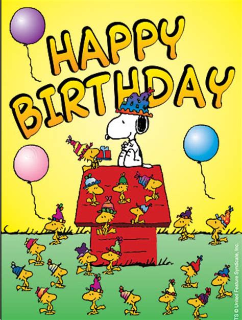 Snoopy And Woodstock Happy Birthday Celebrate With Snoopy Images